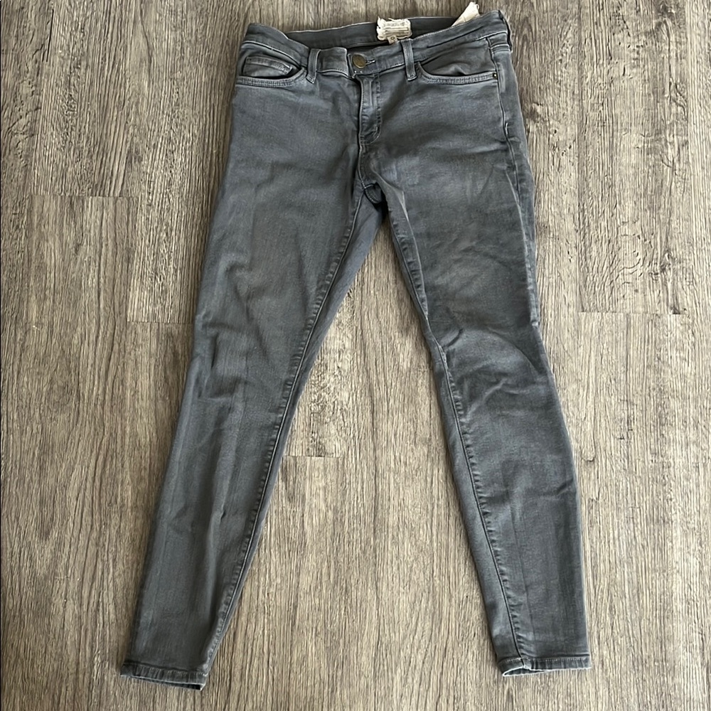 Current/Elliott Gray Skinny Jeans with Stretch